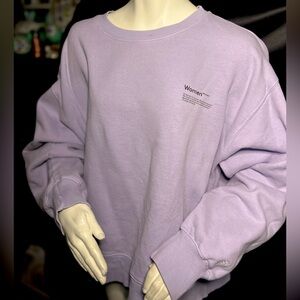 TNA COZYAF Fleece Lavender Crewneck Sweatshirt